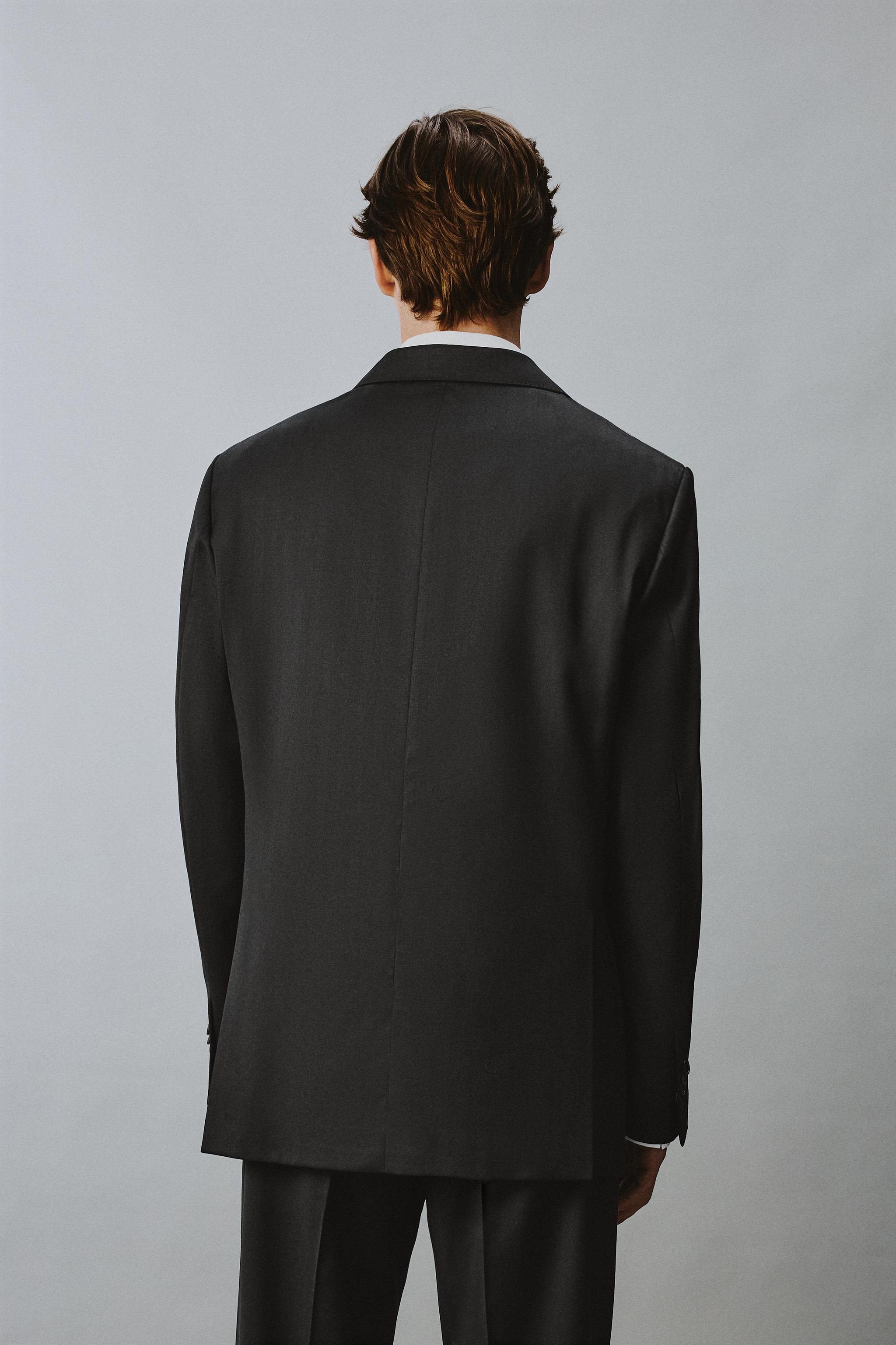 100% WOOL DOUBLE BREASTED SUIT BLAZER